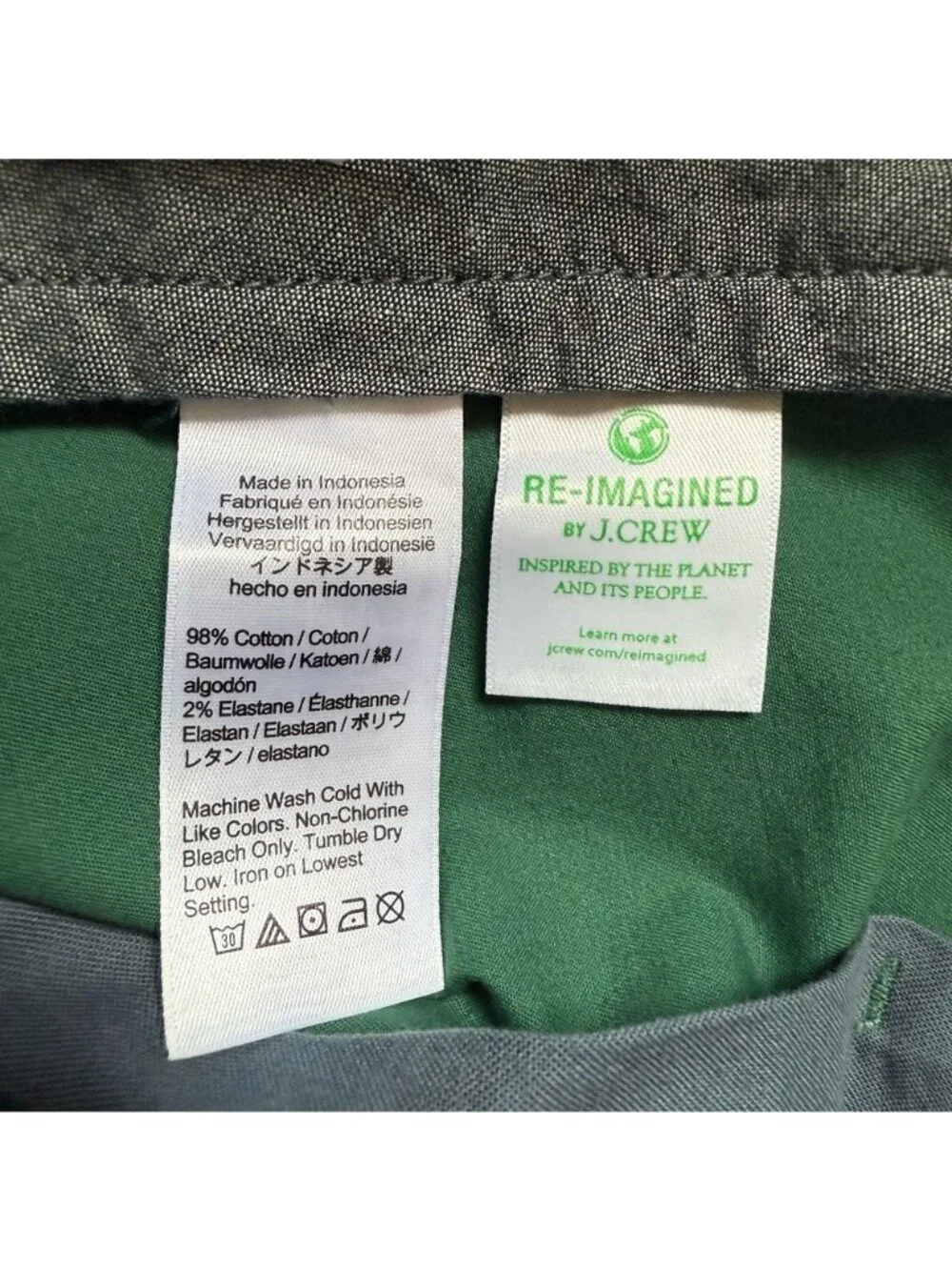 J.Crew Stanton Khaki Chino Shorts Mens 33 Cotton Twill 7” Inseam Teal Green